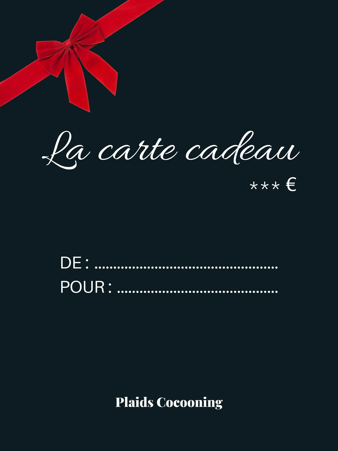 Carte cadeau - Offrez de la douceur