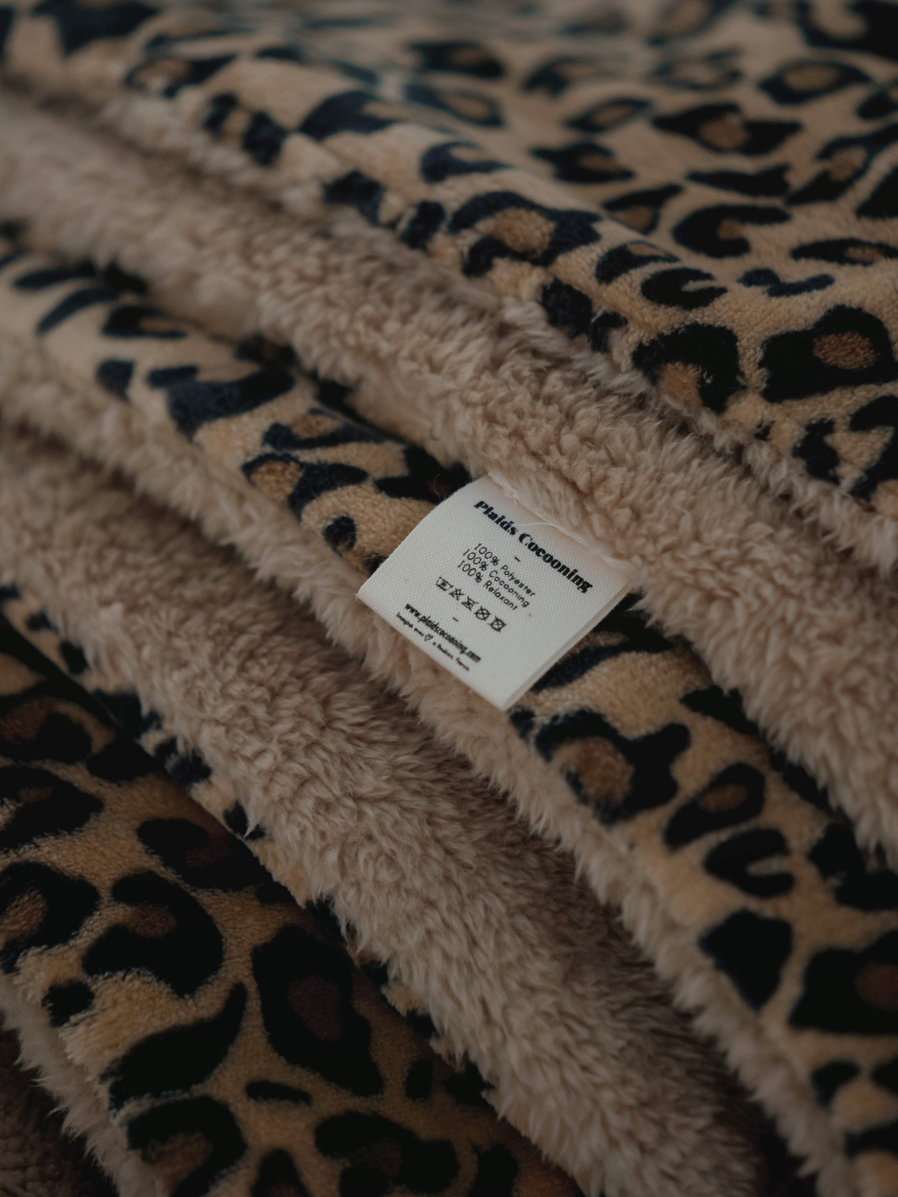 plaid polaire wild leopard